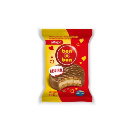 ALFAJOR BOB LECHE 40 X 40 GRS