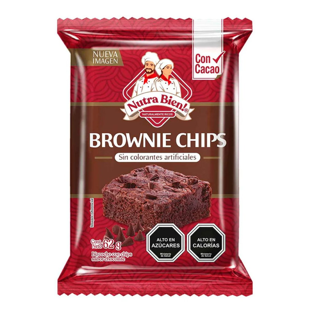 BROWNIE CHIPS 12 X 62G NUTRE BIEN