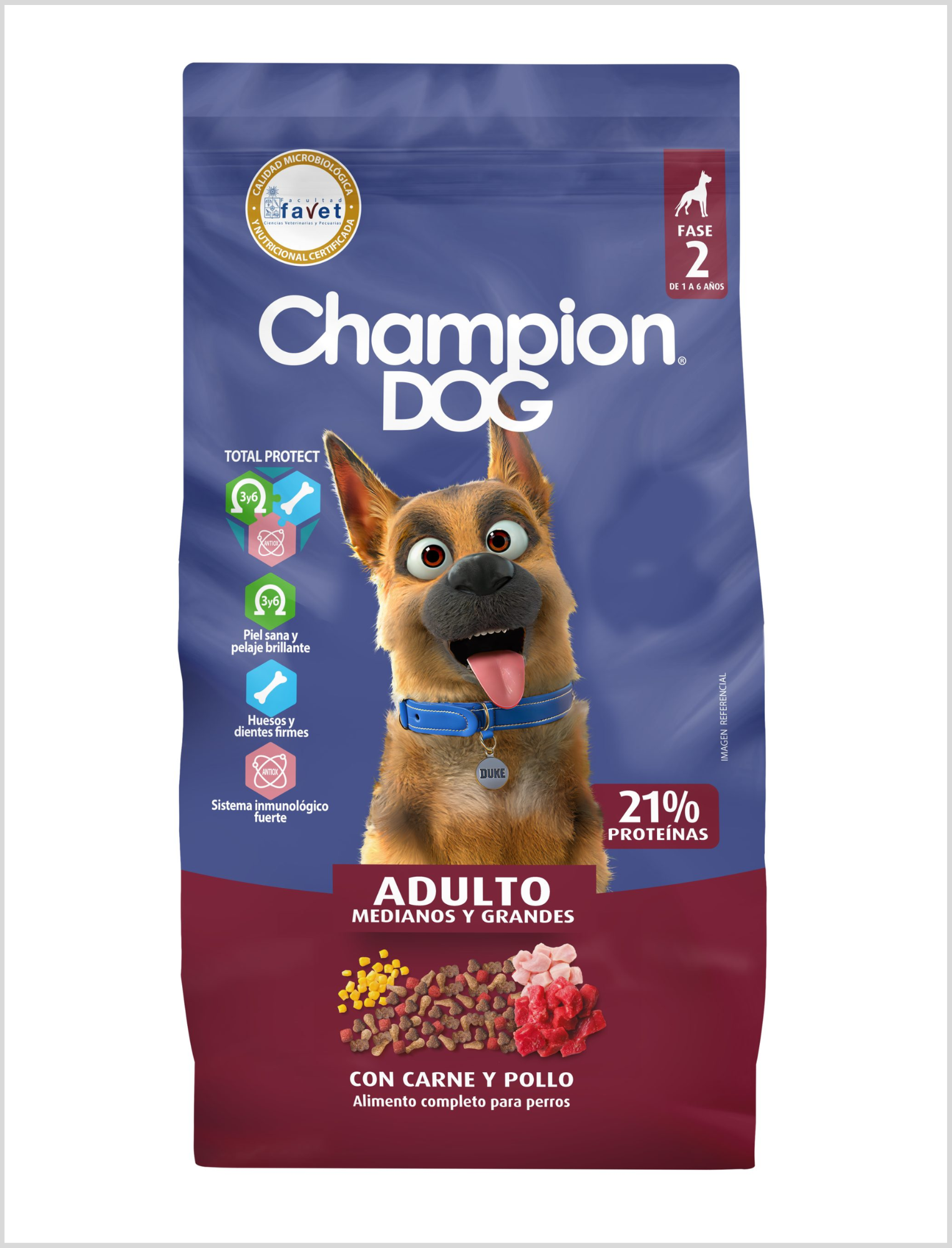 CHAMPION DOG 18KG ADULTOS MEDIANOS Y GRANDES