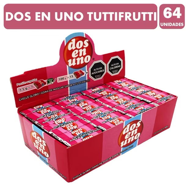CHICLE DOS EN UNO 480GR 64UNI - Imagen 2