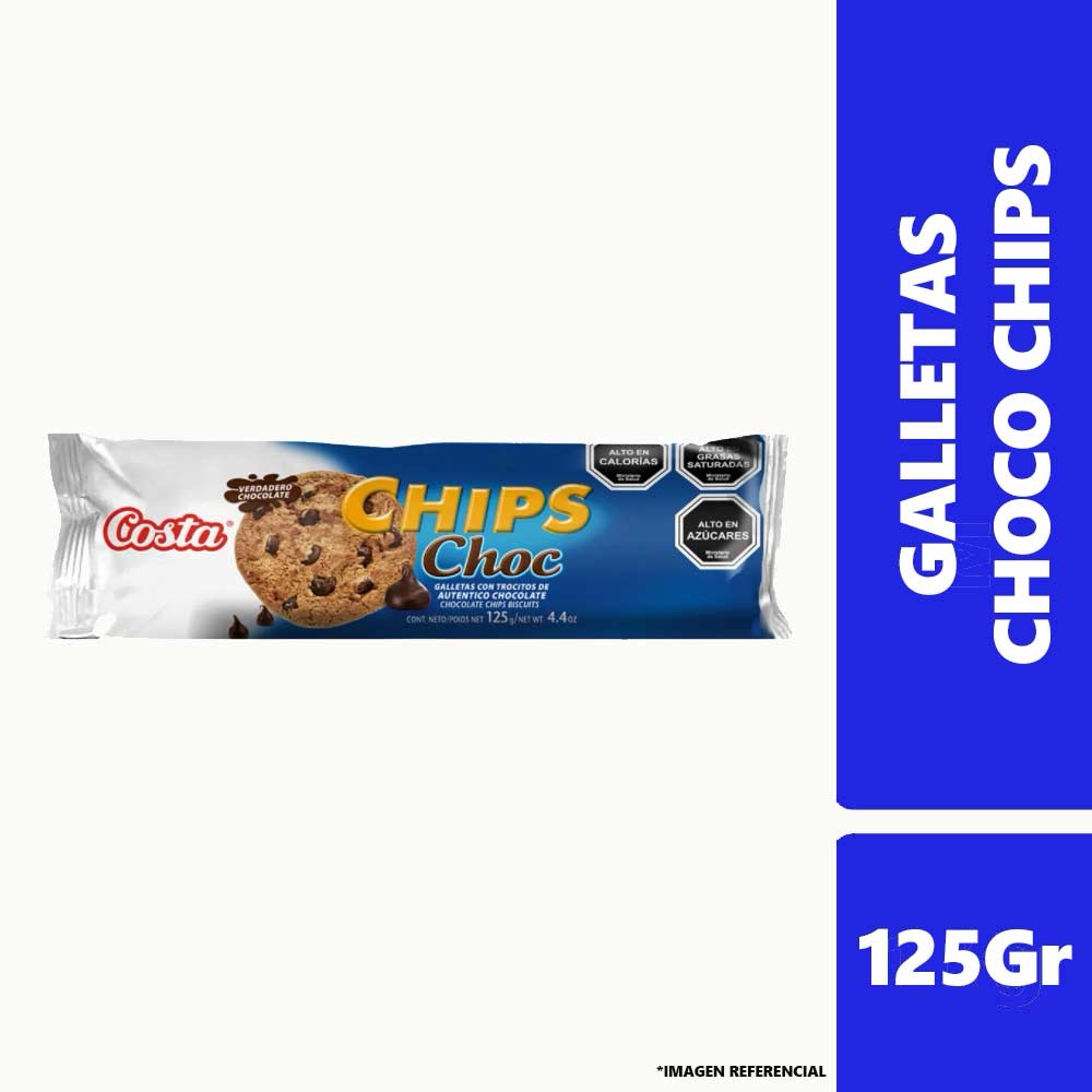 COSTA CHOCO CHIPS 28X125 GR